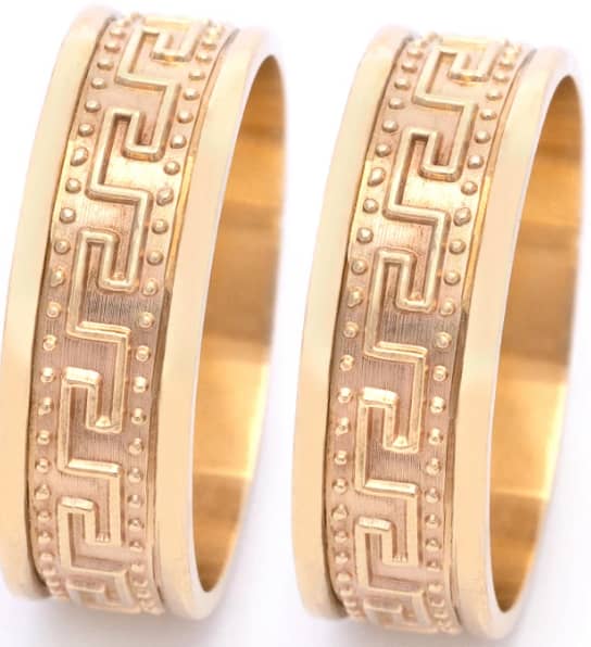 ALIANZAS ORO 18K MOD: PARTHENON